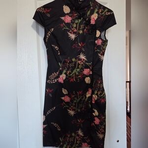 Floral Black Dress